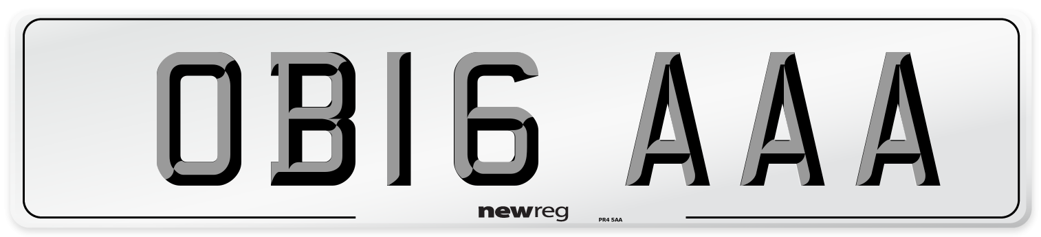 OB16 AAA Number Plate from New Reg